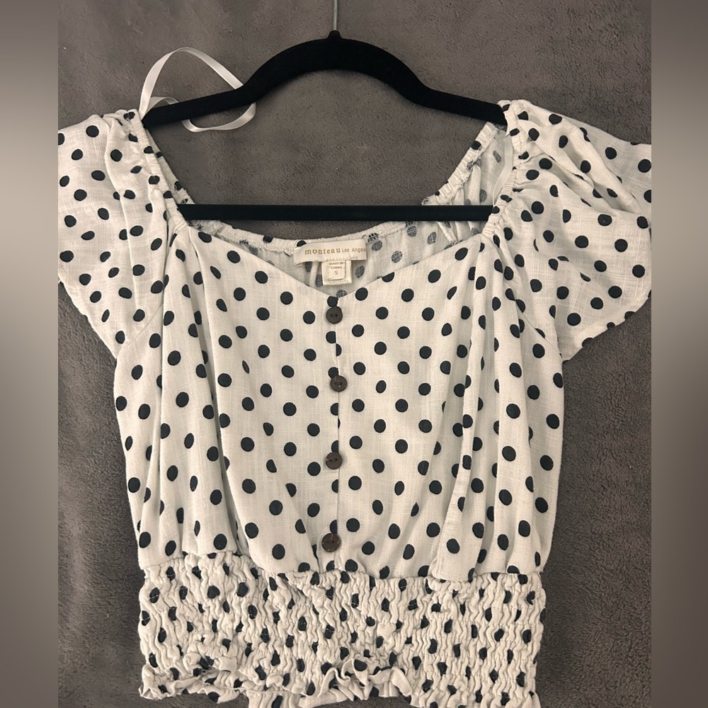 Polka dot crop top